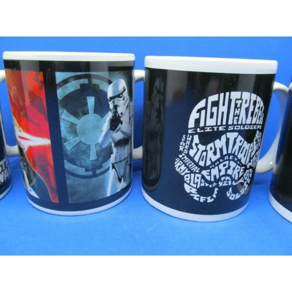 Star Wars Different Graphics Typography Collectible Gallerie Mugs Bundle of 4